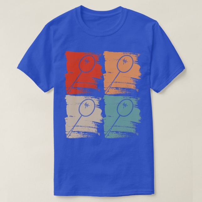 Camiseta Badminton Racket Badminton Retro (Diseño del anverso)