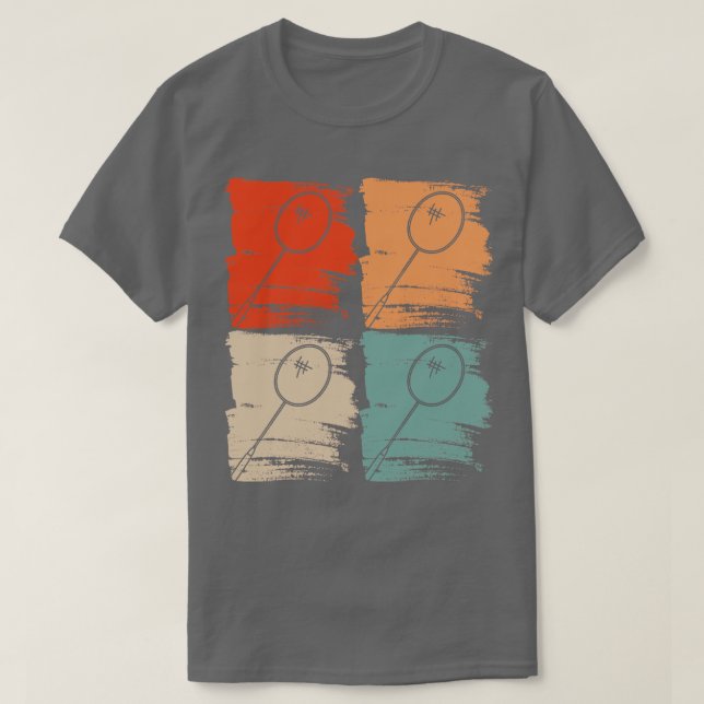 Camiseta Badminton Racket Badminton Retro (Diseño del anverso)