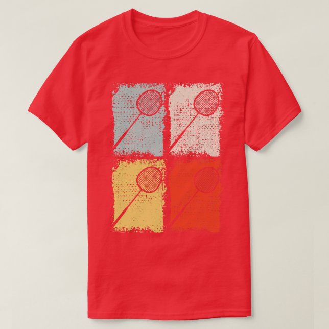 Camiseta Badminton Racket Badminton Retro 1 (Diseño del anverso)