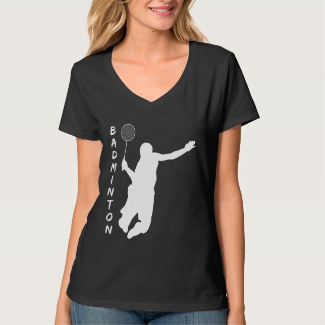 Camiseta Badminton Racquet Sport Man Boy Strokes (Anverso)