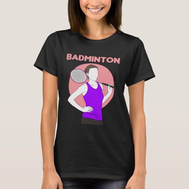 Camiseta Badminton Racquet Sport Woman Chica Strokes 1 (Anverso)