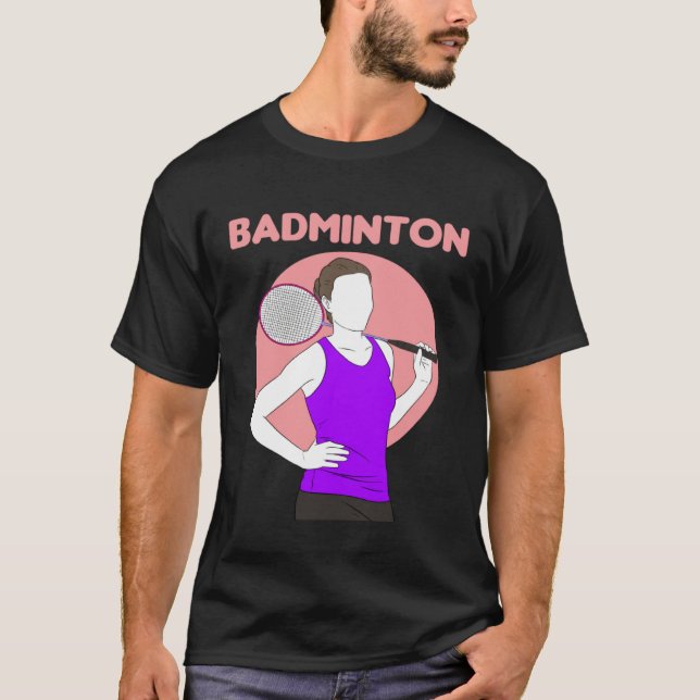Camiseta Badminton Racquet Sport Woman Girl Strokes  1 (Anverso)