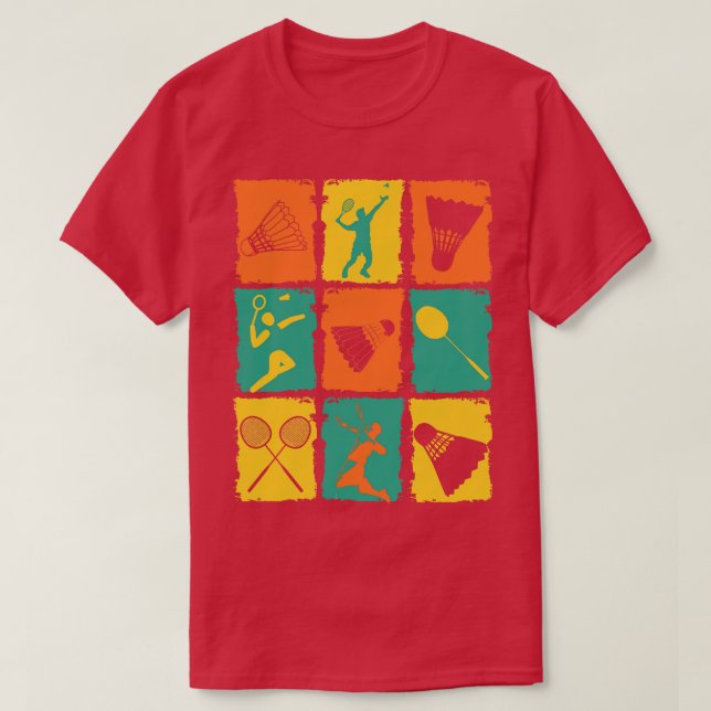 Camiseta Badminton Retro (Diseño del anverso)