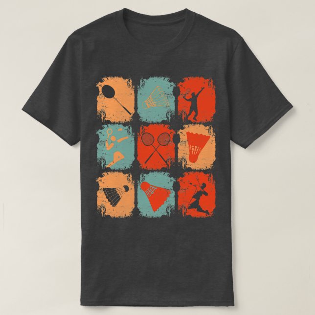 Camiseta Badminton Retro 2 (Diseño del anverso)