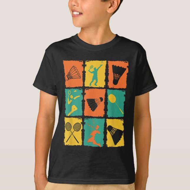 Camiseta Badminton Retro Vintage (Anverso)