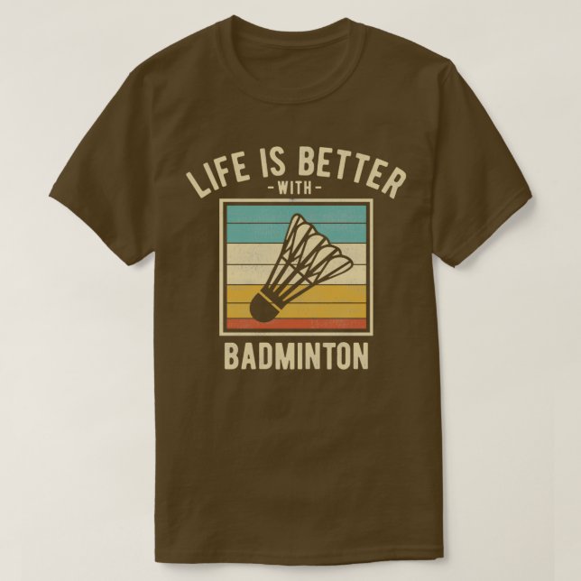Camiseta Badminton Sayings Retro Gracioso Amantes de Badmin (Diseño del anverso)