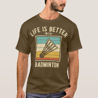 Camiseta Badminton Sayings Retro Gracioso Amantes de Badmin