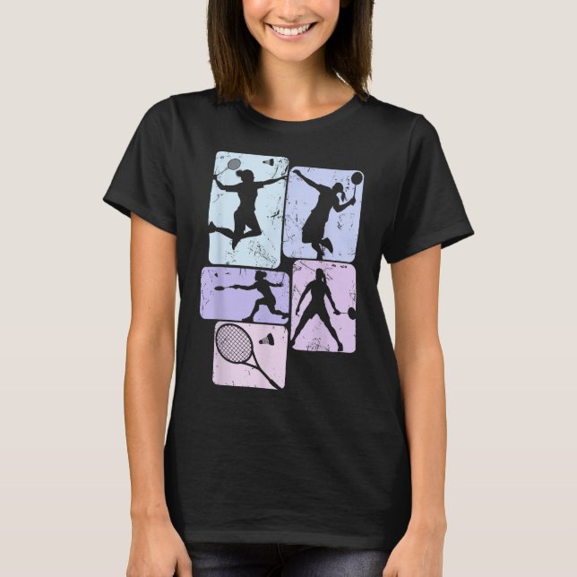 Camiseta Badminton Shuttle Heartbeat Cool Design For Women  (Anverso)