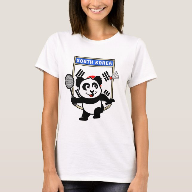 Camiseta Badminton South Korea Panda (Anverso)