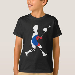 Camiseta Badminton Surcoreana Bandera Raquetón Shuttle Muje