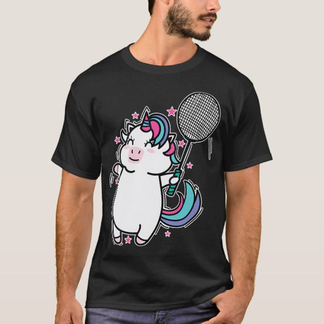 Camiseta Bádminton Unicornio (Anverso)