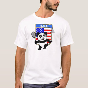 Camiseta Badminton USA Panda