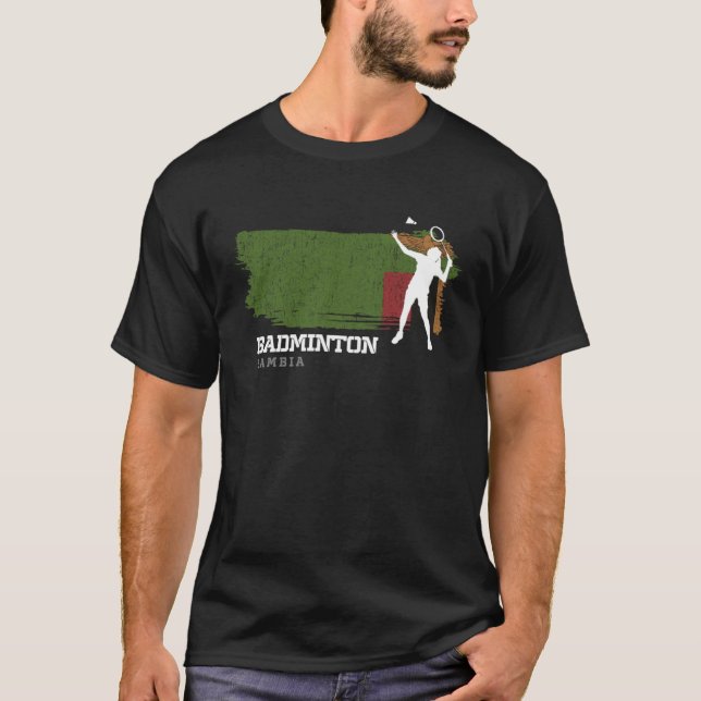 Camiseta Badminton Zambia Jugador de Juegos Netos Badminton (Anverso)
