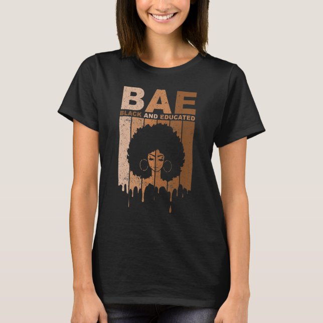 Camiseta BAE Black And Educated Black History Pride BLM Afr (Anverso)
