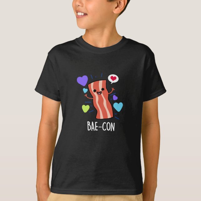 Camiseta Bae-con Funny Bacon Pun (Anverso)