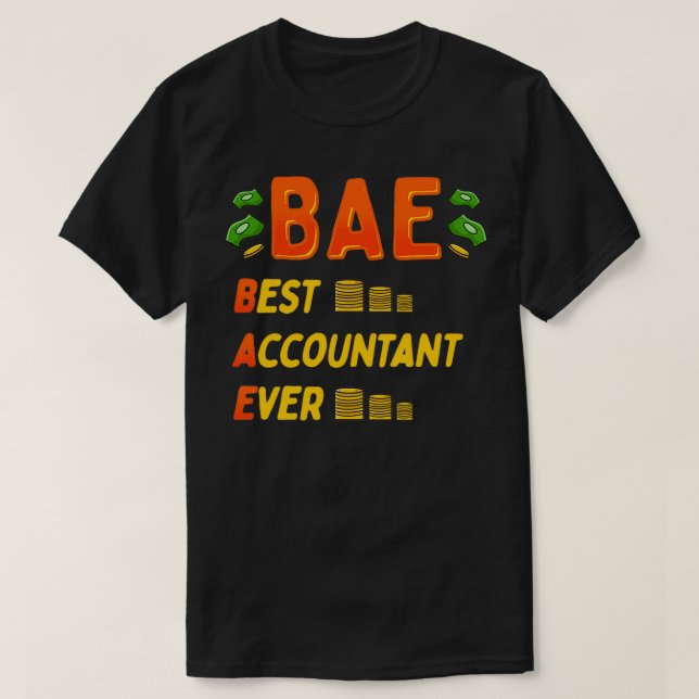 Camiseta BAE Mejor Contable Siempre Cute amp Funny Accounti (Diseño del anverso)