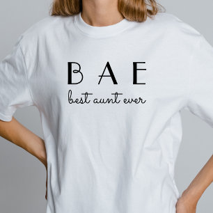 Camiseta BAE Mejor Tía Siempre Escritura Moderna Simple