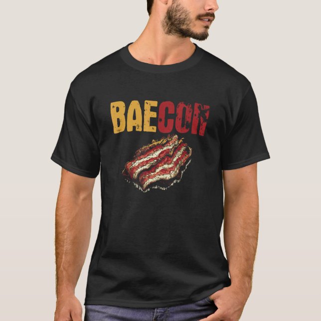 Camiseta Baecon Bacon   Bacon Bae  Pun (Anverso)