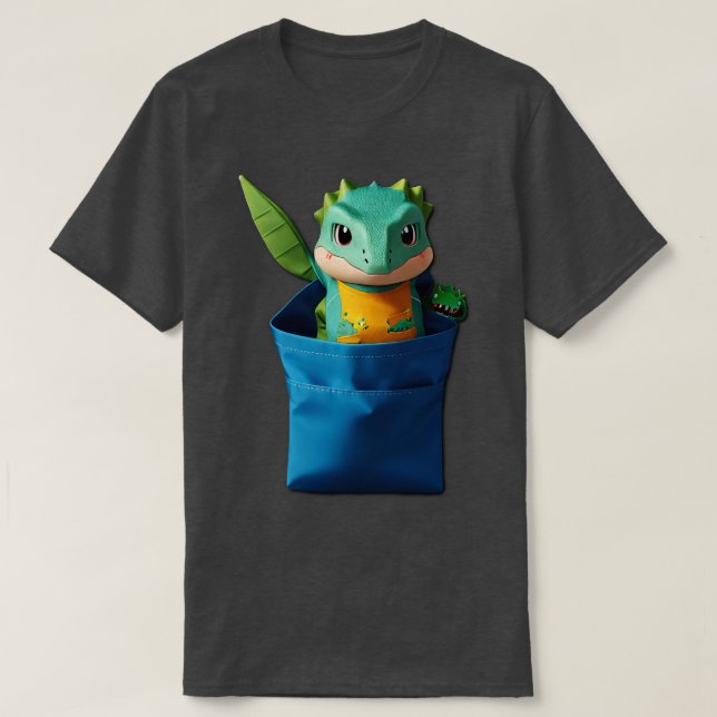 Camiseta Bag Salamander Gecco Dragon Dino Shirt Pocke (Diseño del anverso)