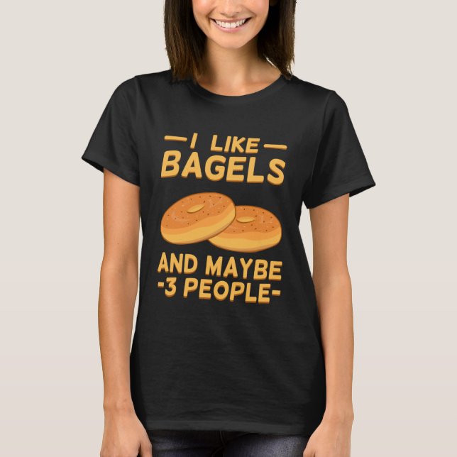 Camiseta Bagel Breakfast New York Snacks Healthy Sandwich (Anverso)