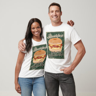 Camiseta Bagel Breakfast Retro