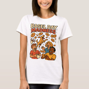 Camiseta Bagel Day Madness Funny Retro Art