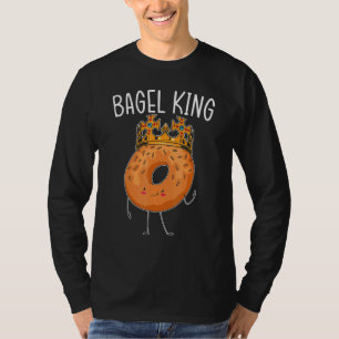 Camiseta Bagel King Foodie Pan Panadería Alimentos judíos