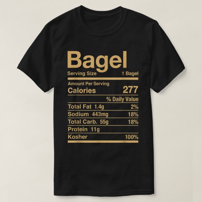 Camiseta Bagel Nutrition Hacts Hanukkah (Diseño del anverso)