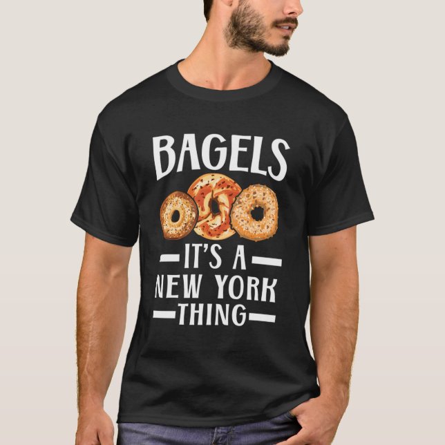 Camiseta Bagels Es Una Comida De Nueva York Bagel Judío (Anverso)