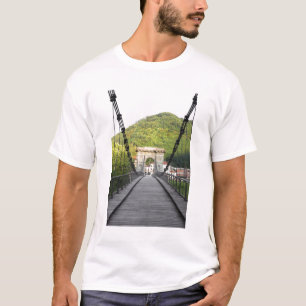 Camiseta Bagni di Lucca, Toscana, Italia - Un puente antigu