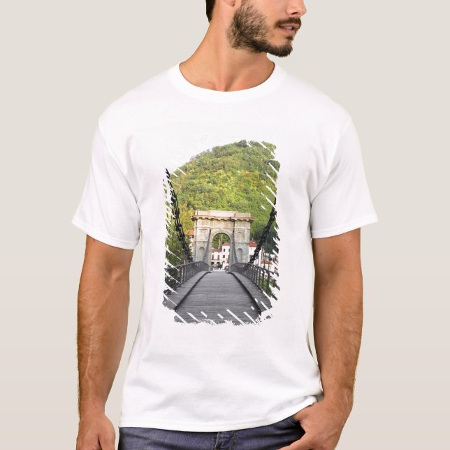 Camiseta Bagni di Lucca, Toscana, Italia - Un viejo puente (Anverso)