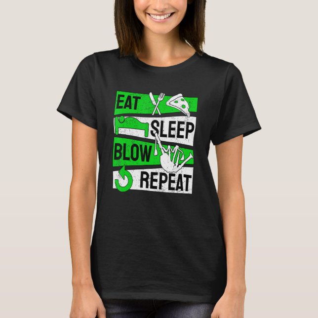Camiseta Bagpipe Bagpipes Eat Sleep Blow Repeat (Anverso)