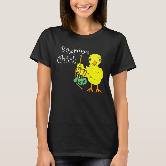 Camiseta Bagpipe Chick Text (Anverso)