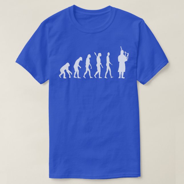 Camiseta Bagpipe Evolution Bagpiping Scottish Bagpiper Musi (Diseño del anverso)