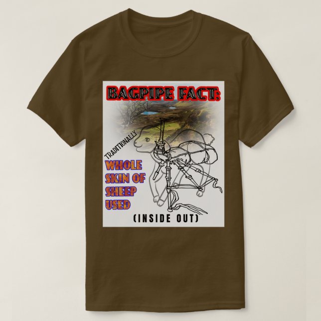 Camiseta Bagpipe Fact 8 (Diseño del anverso)