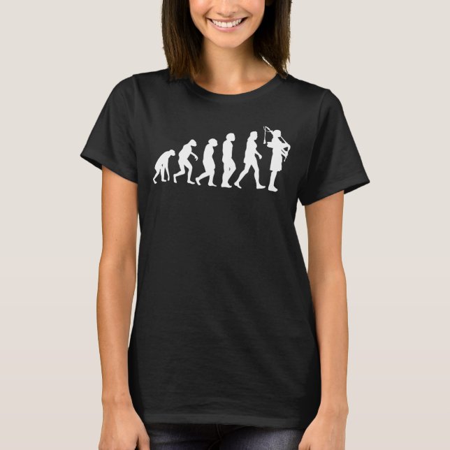 Camiseta Bagpipe Human Evolution Scotsman Bagpiping Bagpip (Anverso)