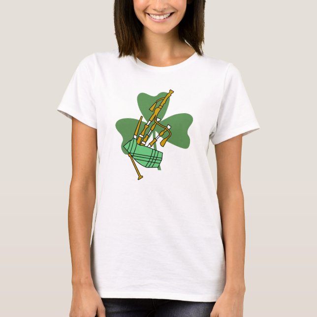 Camiseta Bagpipe Shamrock (Anverso)