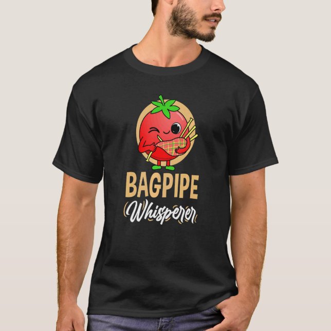Camiseta Bagpipe Whisperer Tomate Musician (Anverso)