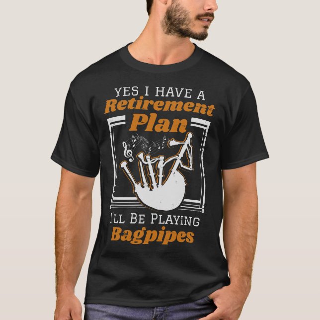 Camiseta Bagpiper (75) de los cañones del tubo de la tuberí (Anverso)