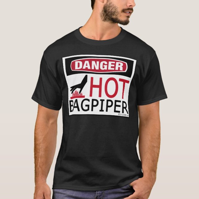 Camiseta Bagpiper caliente (Anverso)