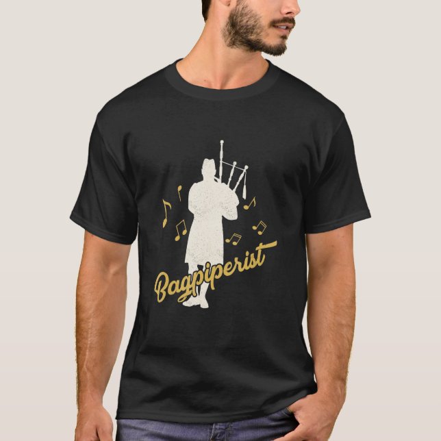 Camiseta Bagpiperist Bagpipe Scotsman Bagpiper (Anverso)