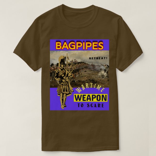 Camiseta Bagpipes Arma de guerra 8 (Diseño del anverso)