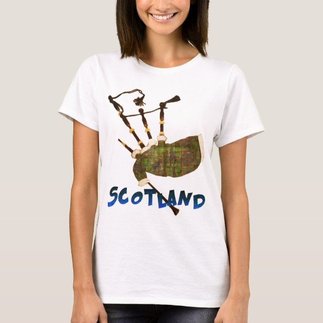 Camiseta Bagpipes de Escocia (Anverso)