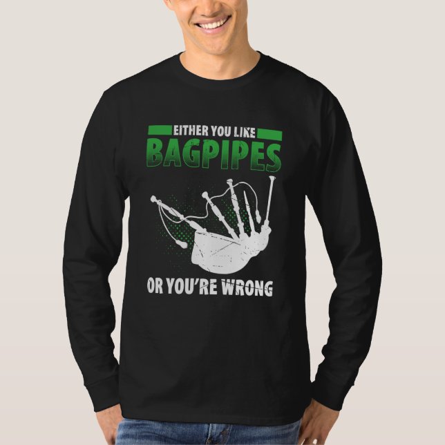 Camiseta Bagpipes For Bagpiperist Bagpipe Player Bagpiping  (Anverso)