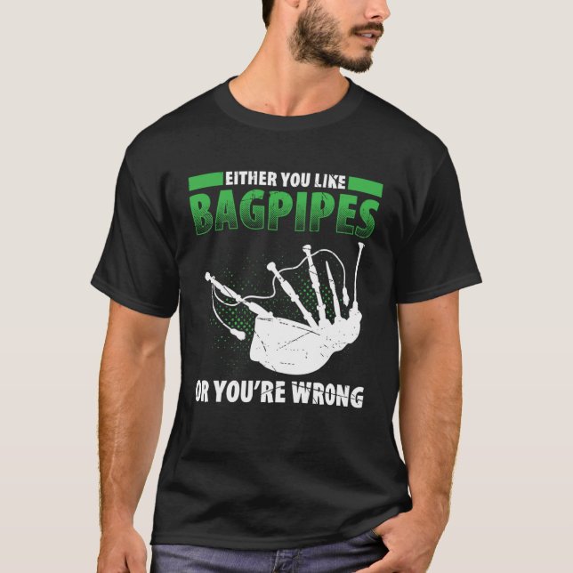 Camiseta Bagpipes For Bagpiperist Bagpipe Player Bagpiping  (Anverso)