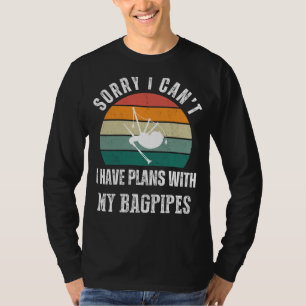Camiseta Bagpipes Plans Tee: Adoptar el humor musical y el 