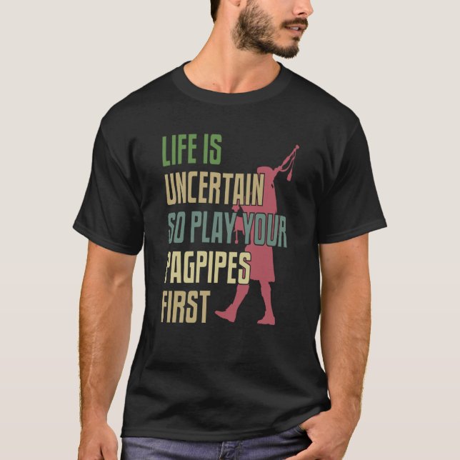 Camiseta Bagpipes Player Retro Style (Anverso)