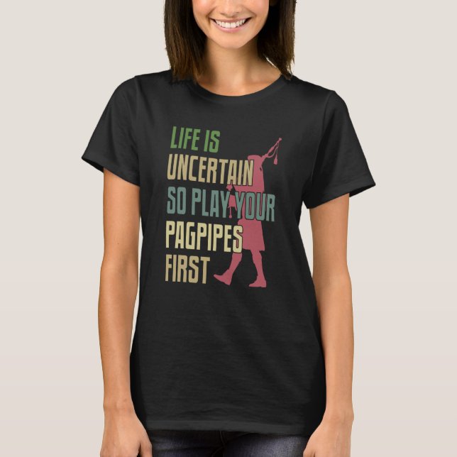 Camiseta Bagpipes Player Retro Style (Anverso)