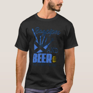 Camiseta Bagpipes y Cerveza por eso estoy aquí Bandera esco