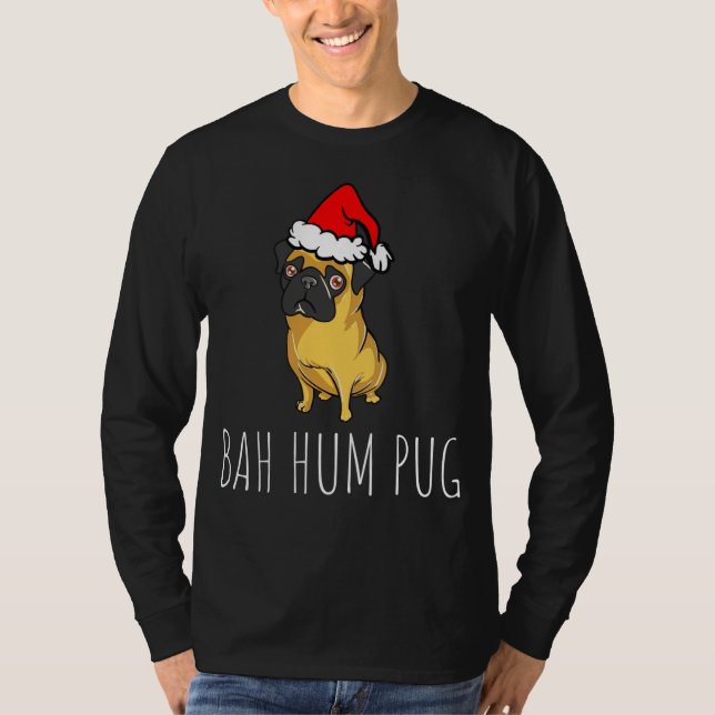 Camiseta Bah Hum Pug Cute Gracioso Navidades de Mascotas de (Anverso)
